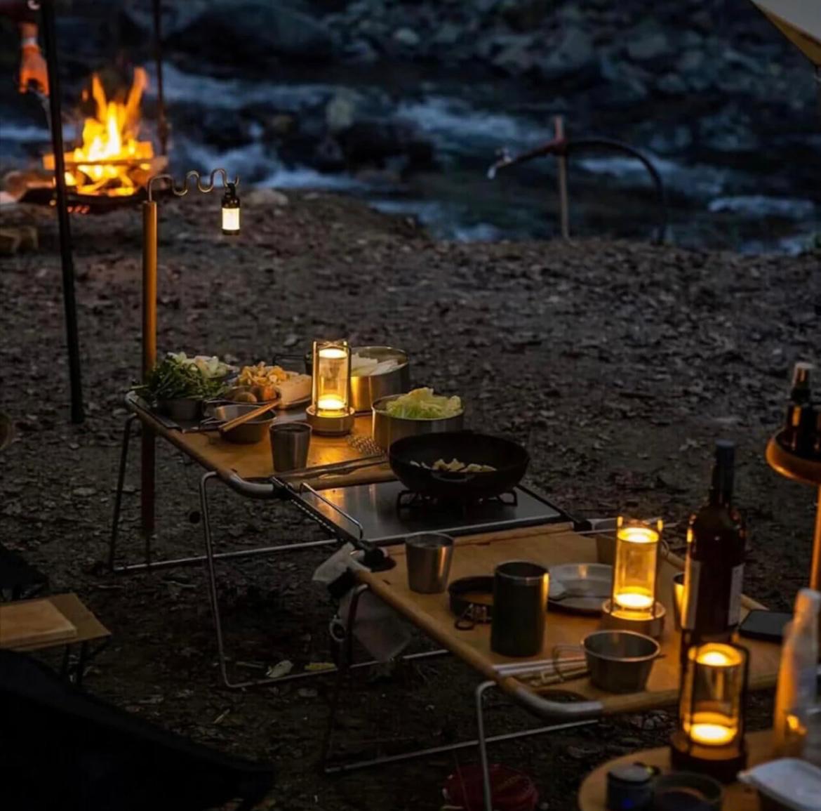 Gold Table Lantern