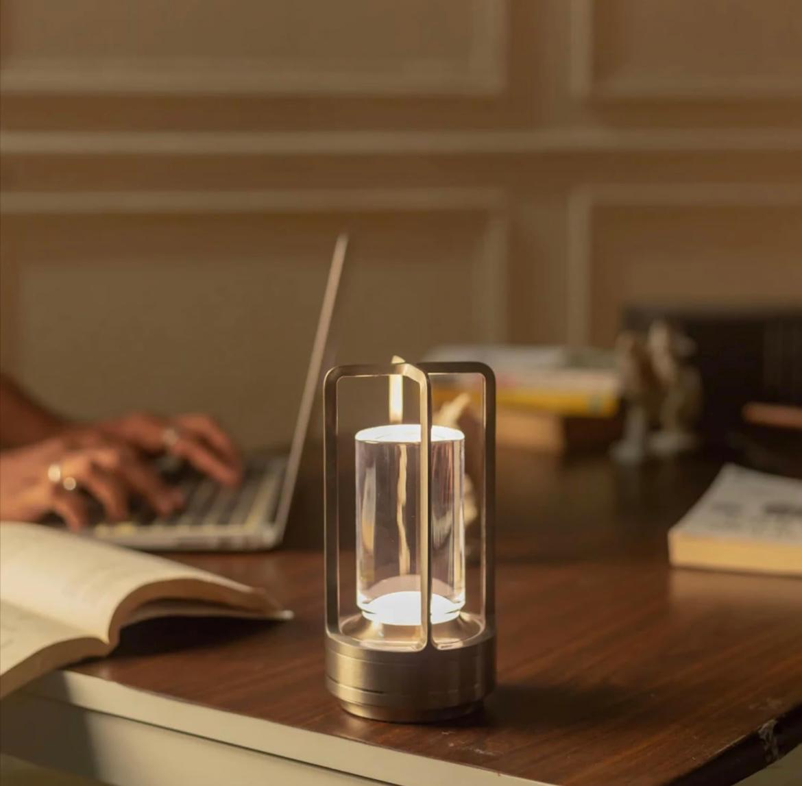 Gold Table Lantern