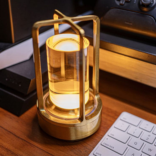 Gold Table Lantern